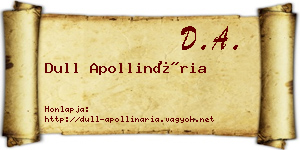 Dull Apollinária névjegykártya